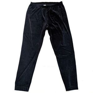 Diane Von Furstenberg Vintage 80s Black Velour Joggers